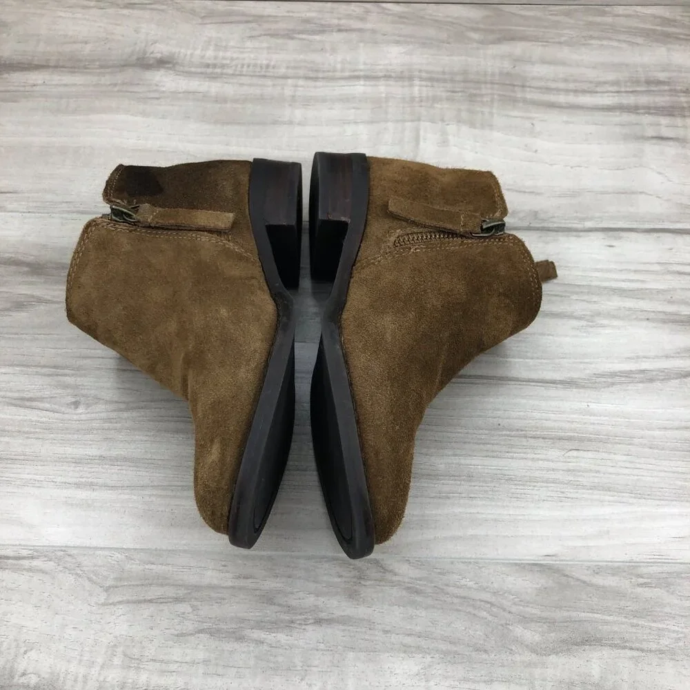 Ralph Lauren Ankle Boots Kids 13 Brown Suede Zip Booties